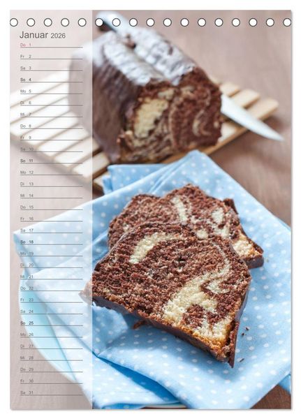 Produktbild: Geb&auml;ck und Kuchen K&uuml;chenplaner (Tischkalender 2026 DIN A5 hoch), CALVENDO Monatskalender