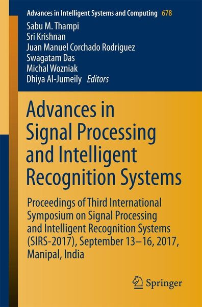 Produktbild: Advances in Signal Processing and Intelligent Recognition Systems