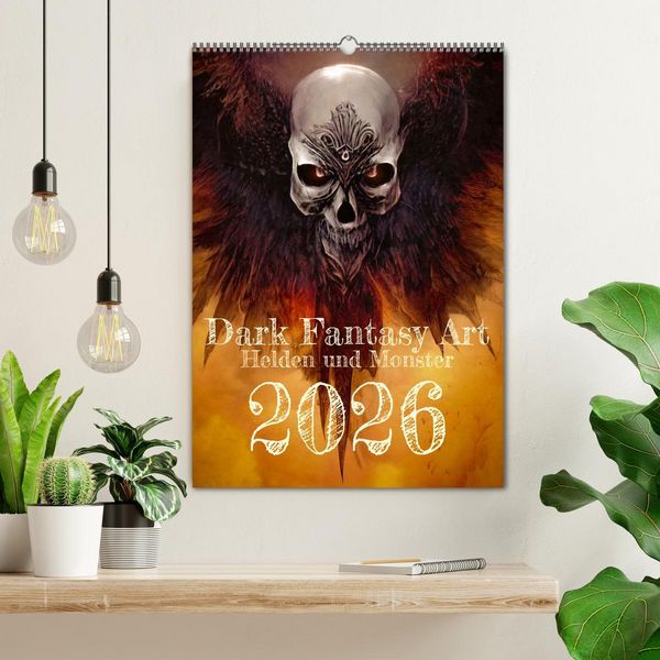 Produktbild: Dark Fantasy Art - Helden und Monster (Wandkalender 2026 DIN A2 hoch), CALVENDO Monatskalender