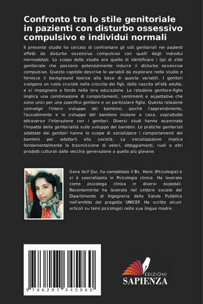 Produktbild: Confronto tra lo stile genitoriale in pazienti con disturbo ossessivo compulsivo e individui normali
