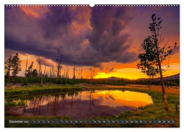 Produktbild: Farbenwunder Yellowstone (Wandkalender 2026 DIN A2 quer), CALVENDO Monatskalender