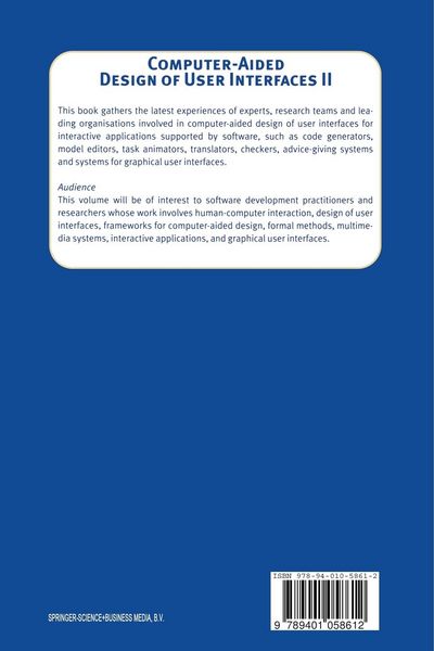 Produktbild: Computer-Aided Design of User Interfaces II