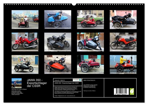 Produktbild: JAWA 350 - Exportschlager der CSSR (hochwertiger Premium Wandkalender 2026 DIN A2 quer), Kunstdruck in Hochglanz