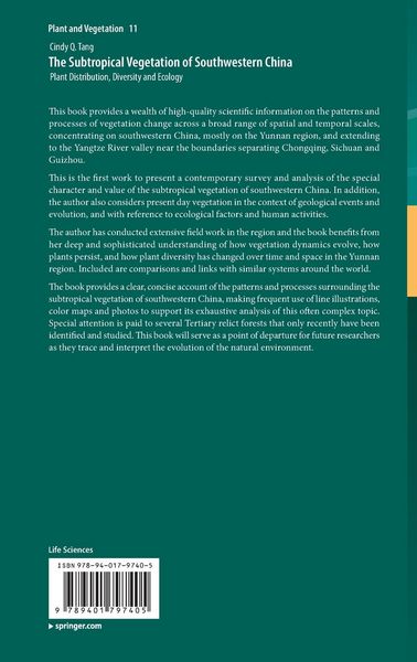 Produktbild: The Subtropical Vegetation of Southwestern China
