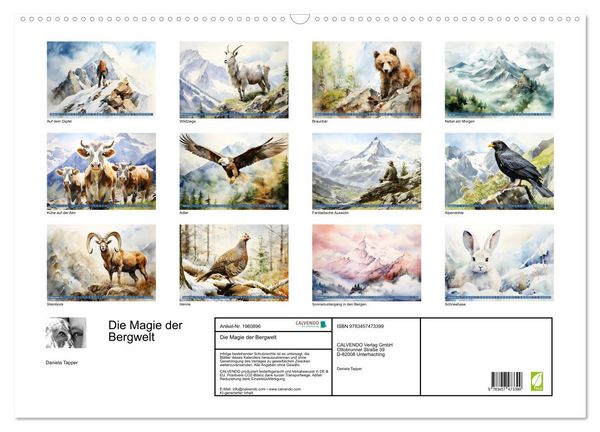 Produktbild: Die Magie der Bergwelt (Wandkalender 2026 DIN A2 quer), CALVENDO Monatskalender