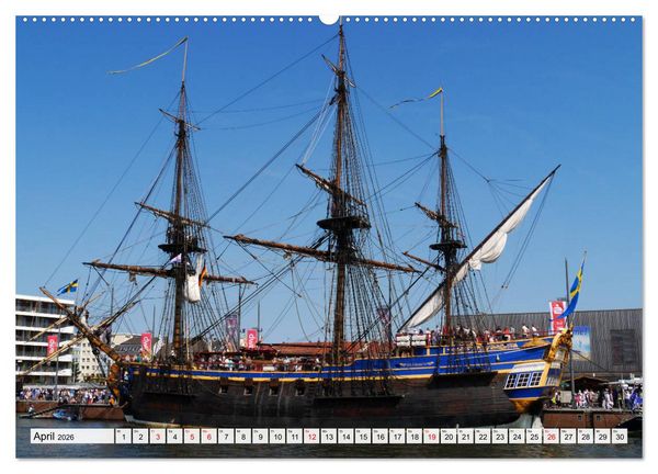 Produktbild: Windjammertreffen - Segelschiffe zu Gast in Bremerhaven (Wandkalender 2026 DIN A2 quer), CALVENDO Monatskalender