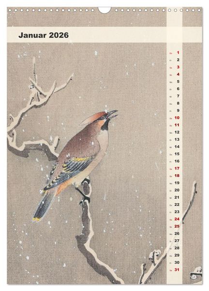 Produktbild: Ohara Koson - Gefiederte Sch&ouml;nheiten (Wandkalender 2026 DIN A3 hoch), CALVENDO Monatskalender