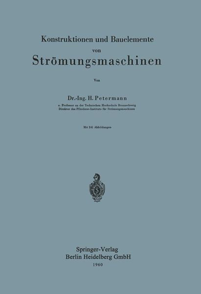 Produktbild: Konstruktionen und Bauelemente von Str&ouml;mungsmaschinen