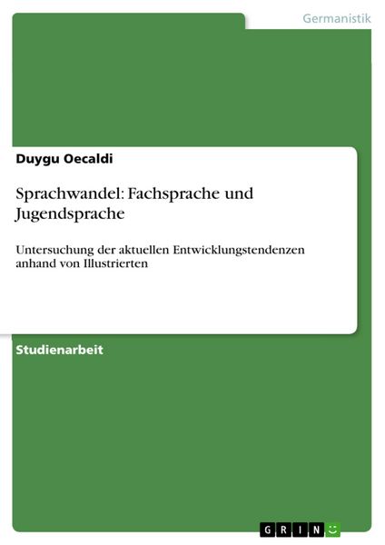 Produktbild: Sprachwandel: Fachsprache und Jugendsprache