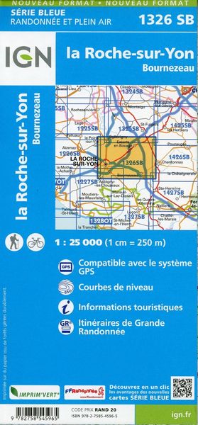 Produktbild: La Roche-sur-Yon.Bournezeau 1:25 000