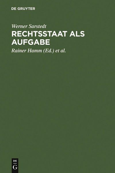 Produktbild: Rechtsstaat als Aufgabe