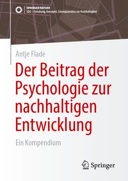 Produktbild: Der Beitrag der Psychologie zur nachhaltigen Entwicklung