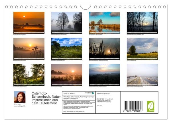 Produktbild: Osterholz-Scharmbeck, Natur-Impressionen aus dem Teufelsmoor (Wandkalender 2026 DIN A4 quer), CALVENDO Monatskalender