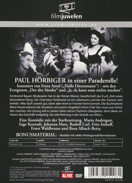 Produktbild: Der alte S&uuml;nder - filmjuwelen