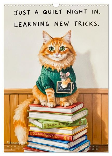 Produktbild: CATitude A YEAR OF CAT LIFE (Wall Calendar 2027 DIN A3 portrait), CALVENDO 12 Month Wall Calendar