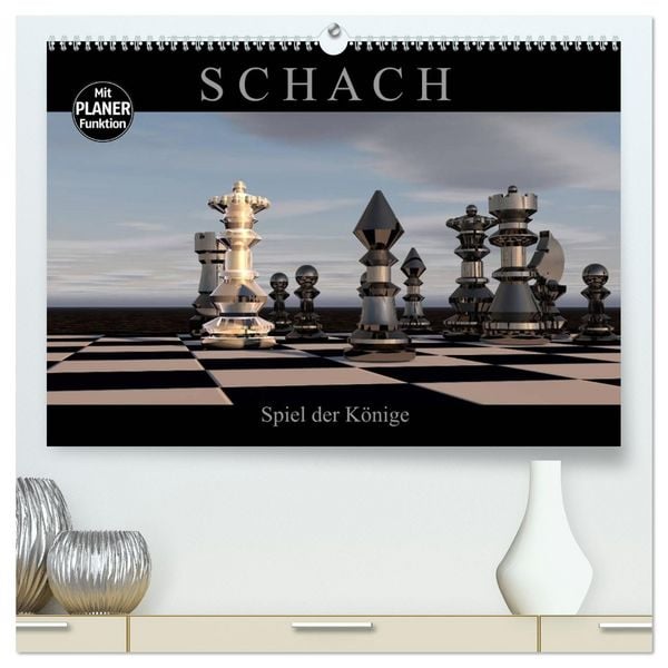 Produktbild: SCHACH - Spiel der K&ouml;nige (hochwertiger Premium Wandkalender 2026 DIN A2 quer), Kunstdruck in Hochglanz