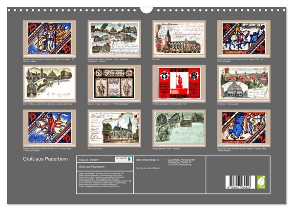 Produktbild: Gru&szlig; aus Paderborn (Wandkalender 2026 DIN A3 quer), CALVENDO Monatskalender