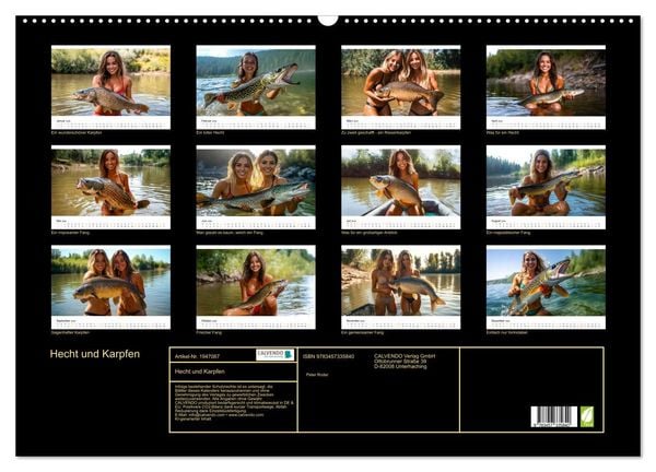 Produktbild: Hecht und Karpfen (Wandkalender 2026 DIN A2 quer), CALVENDO Monatskalender