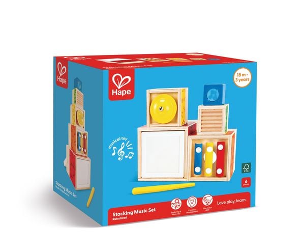Hape - Musik-Stapelwürfel -