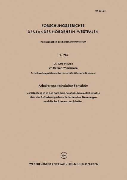 Produktbild: Arbeiter und technischer Fortschritt