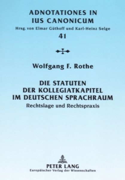 Produktbild: Die Statuten der Kollegiatkapitel im deutschen Sprachraum