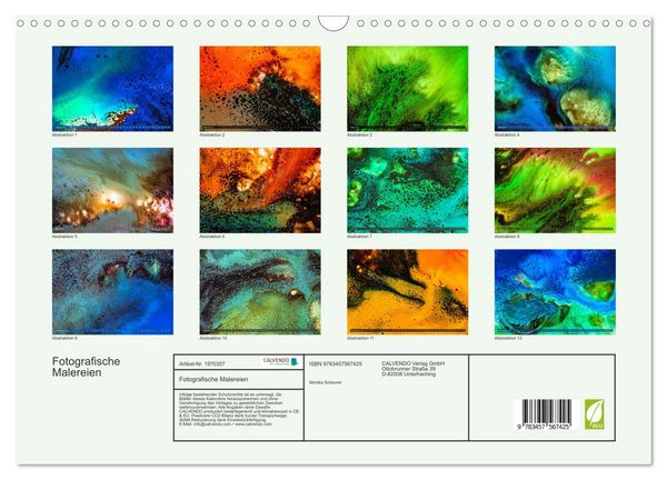 Produktbild: Fotografische Malereien (Wandkalender 2026 DIN A3 quer), CALVENDO Monatskalender