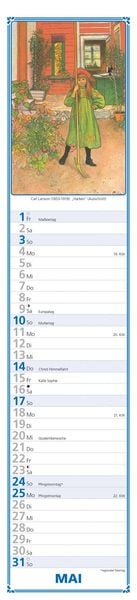 Produktbild: Paulines Küchenplaner 2026 - Streifenplaner - Wandplaner - Küchen-Kalender - 11,3x49,5