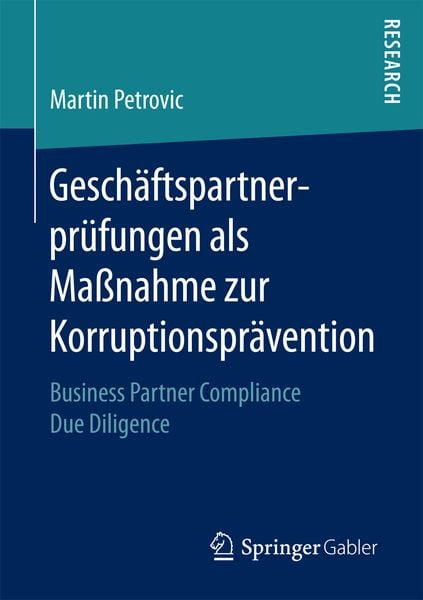 Produktbild: Gesch&auml;ftspartnerpr&uuml;fungen als Ma&szlig;nahme zur Korruptionspr&auml;vention