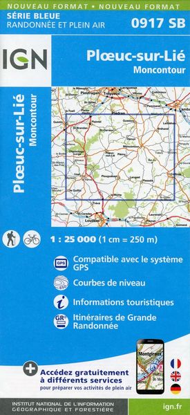 Ploeuc-sur-Lie Moncontour, Karte von Collectif Ign, IGN Frankreich, 9782758535201