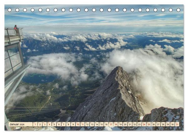 Produktbild: Zauber der Zugspitze (Tischkalender 2026 DIN A5 quer), CALVENDO Monatskalender