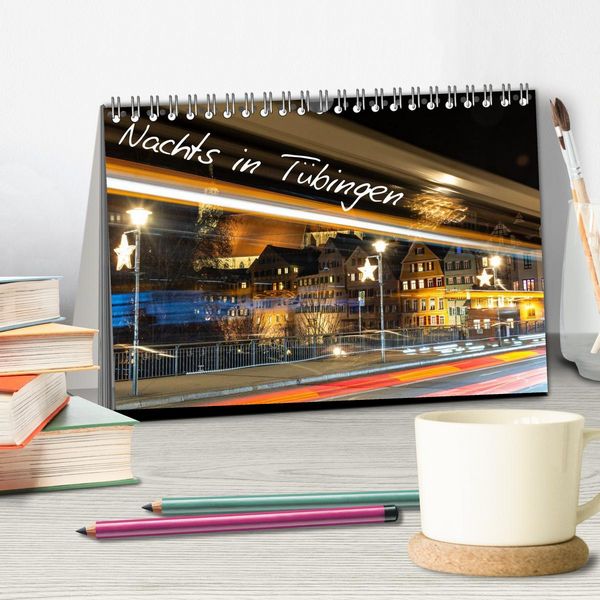 Produktbild: Nachts in T&uuml;bingen (Tischkalender 2026 DIN A5 quer), CALVENDO Monatskalender