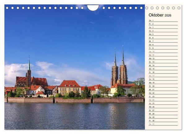 Produktbild: Breslau - Schlesiens Herz an der Oder (Wandkalender 2026 DIN A4 quer), CALVENDO Monatskalender