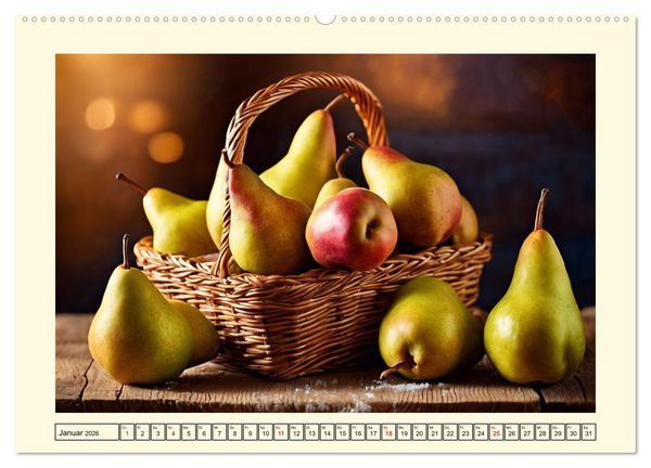 Produktbild: Gesundes frisches Obst (hochwertiger Premium Wandkalender 2026 DIN A2 quer), Kunstdruck in Hochglanz