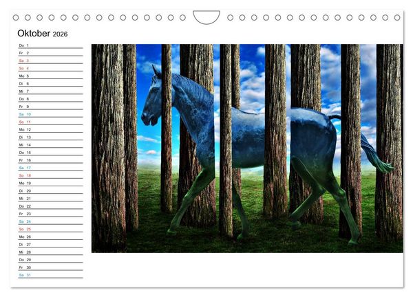 Produktbild: PHANTASTISCHER REALISMUS - SURREALE WELTEN (Wandkalender 2026 DIN A4 quer), CALVENDO Monatskalender