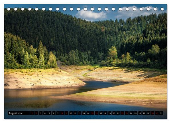 Produktbild: Fl&uuml;sse und Seen im Harz (Tischkalender 2026 DIN A5 quer), CALVENDO Monatskalender