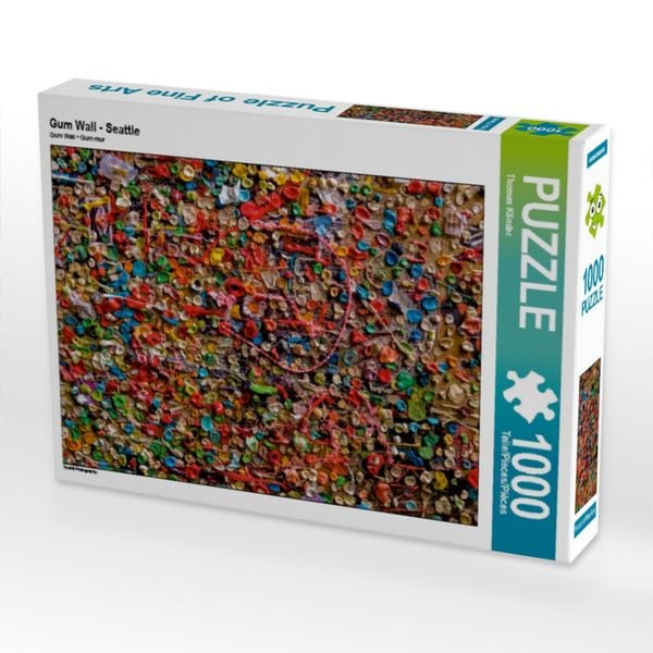 CALVENDO Puzzle Gum Wall - Seattle | 1000 Teile Lege-Größe 64x48cm Foto-Puzzle für glückliche Stunden