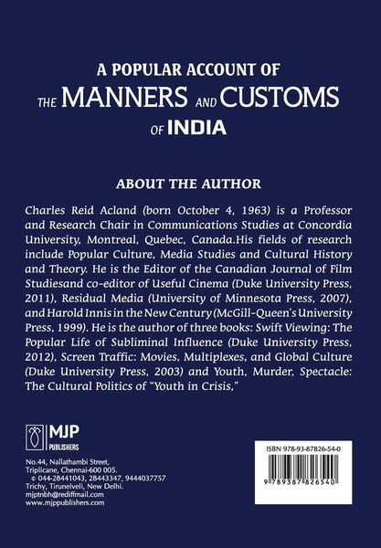 Produktbild: A Popular Account Of The Manners and Customs Of India