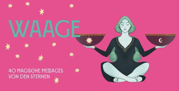Produktbild: Sternzeichen Waage 40 Karten in Magnetschachtel mit Metallicfolie - Magische Messages von den Sternen