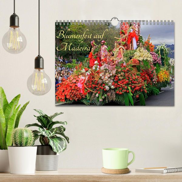 'Blumenfest auf Madeira (Wandkalender 2024 DIN A4 quer), CALVENDO