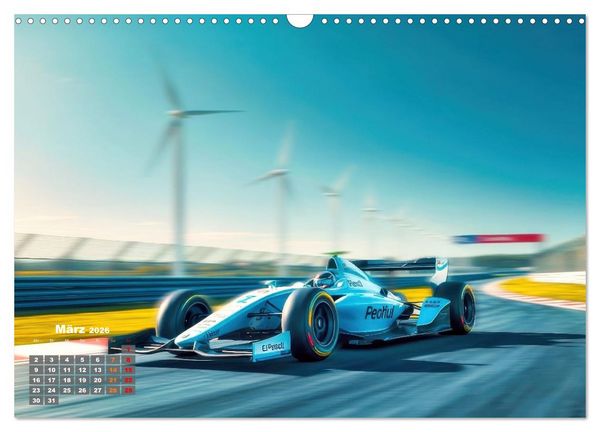 Produktbild: Formel E, Strom, Speed und Sieg (Wandkalender 2026 DIN A3 quer), CALVENDO Monatskalender