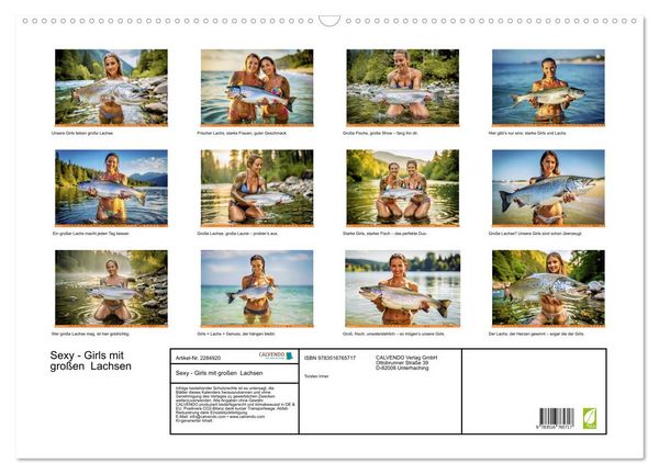 Produktbild: Sexy - Girls mit gro&szlig;en Lachsen (Wandkalender 2027 DIN A2 quer), CALVENDO Monatskalender