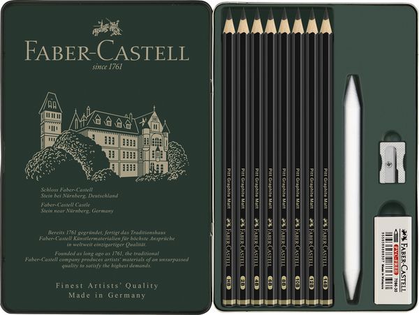 Produktbild: Faber-Castell Pitt Graphite Matt Set, 11er Metalletui