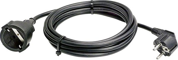 AS Schwabe 50312 Strom Verlängerungskabel Schwarz 3.00m H05VV-F 3G 1,5mm²