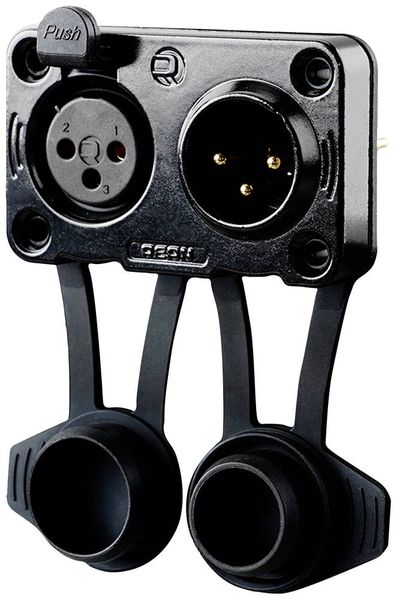 Rean AV RRX3MF-Z-012-1 XLR-Steckverbinder Stecker, Einbau, Buchse, Einbau Polzahl: 3 Schwarz 1 St.