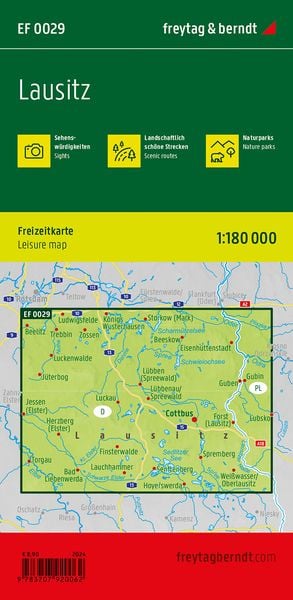 Produktbild: freytag & berndt Freizeitkarte Lausitz 1:180.000
