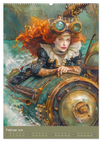 Produktbild: Steampunk Ladies auf Tour (hochwertiger Premium Wandkalender 2026 DIN A2 hoch), Kunstdruck in Hochglanz