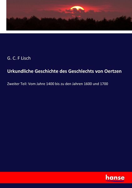 Produktbild: Urkundliche Geschichte des Geschlechts von Oertzen