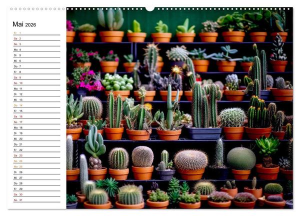 Produktbild: Kaktuszauberland (Wandkalender 2026 DIN A2 quer), CALVENDO Monatskalender