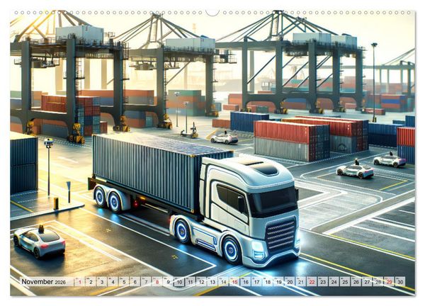 Produktbild: Die Zukunft im Hamburger Hafen: Visionen und M&ouml;glichkeiten von Morgen. (hochwertiger Premium Wandkalender 2026 DIN A2 quer), Kunstdruck in Hochglanz