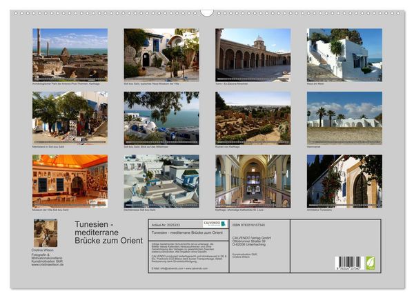 Produktbild: Tunesien - mediterrane Br&uuml;cke zum Orient (Wandkalender 2026 DIN A2 quer), CALVENDO Monatskalender
